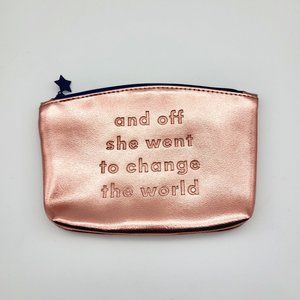 Ipsy Rose Gold Embossed Pouch, EUC